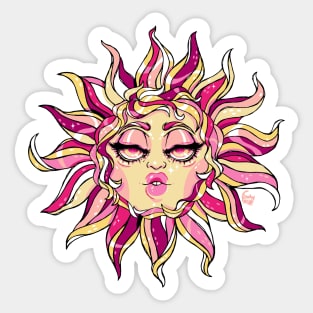 Lady in the Sun Sticker